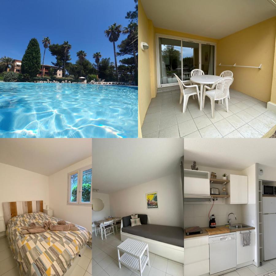 Appartement En Residence Privee, Face A La Mer Avec Acces Direct Plage Hyères Zewnętrze zdjęcie